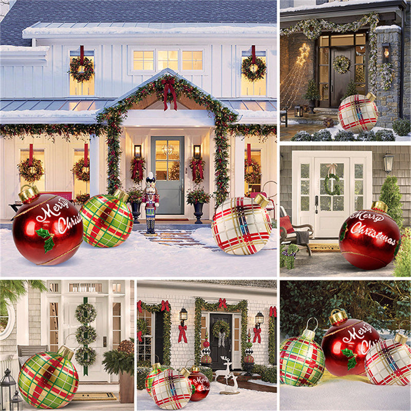 Giant Inflatable Christmas Ball 60cm - PVC Outdoor Ornament Decoration for Tree & Yard