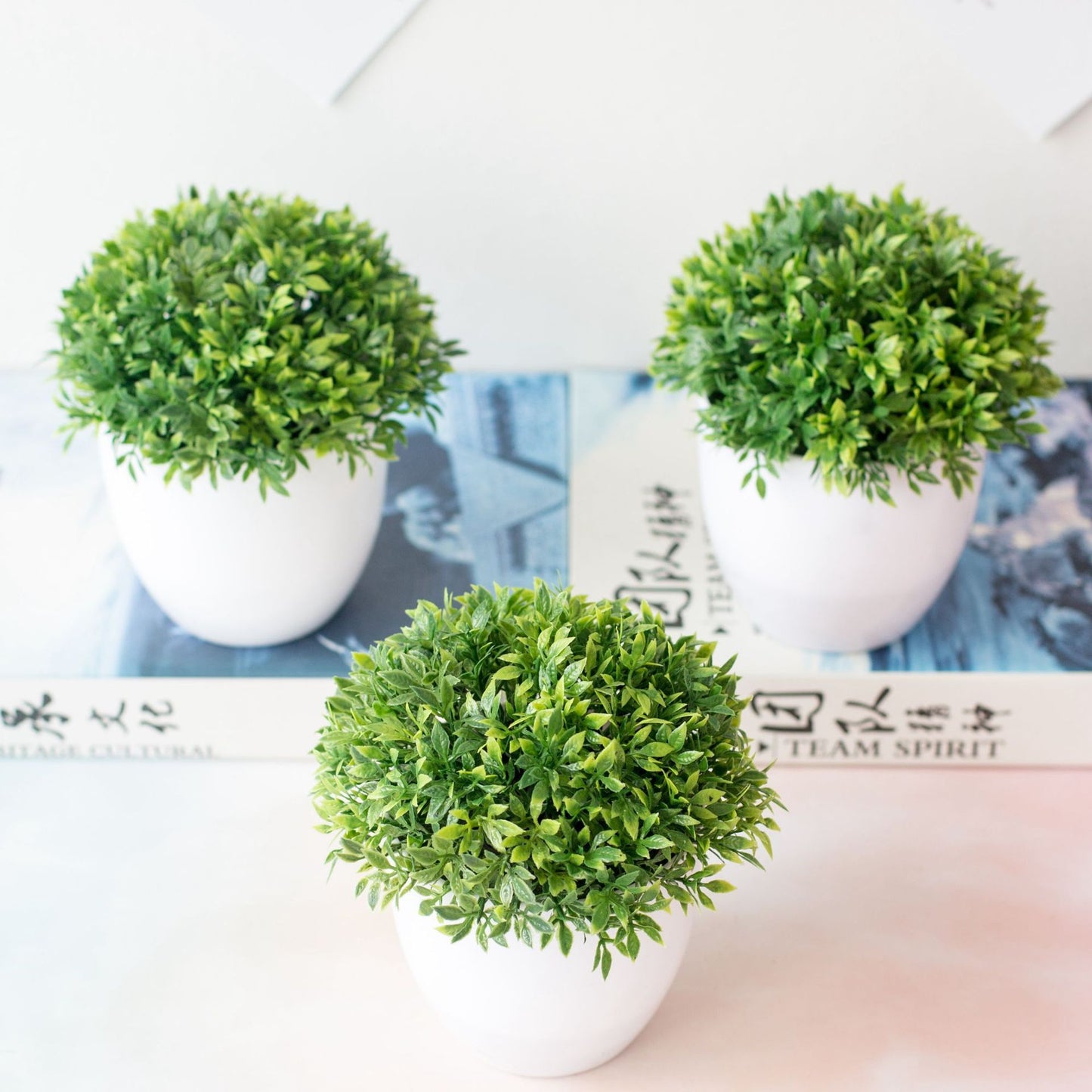Premium Simulated Plant Bonsai - Artificial Green Home Decoration with Basin