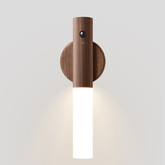 Solid Wood Motion Sensing Night Light - USB Rechargeable