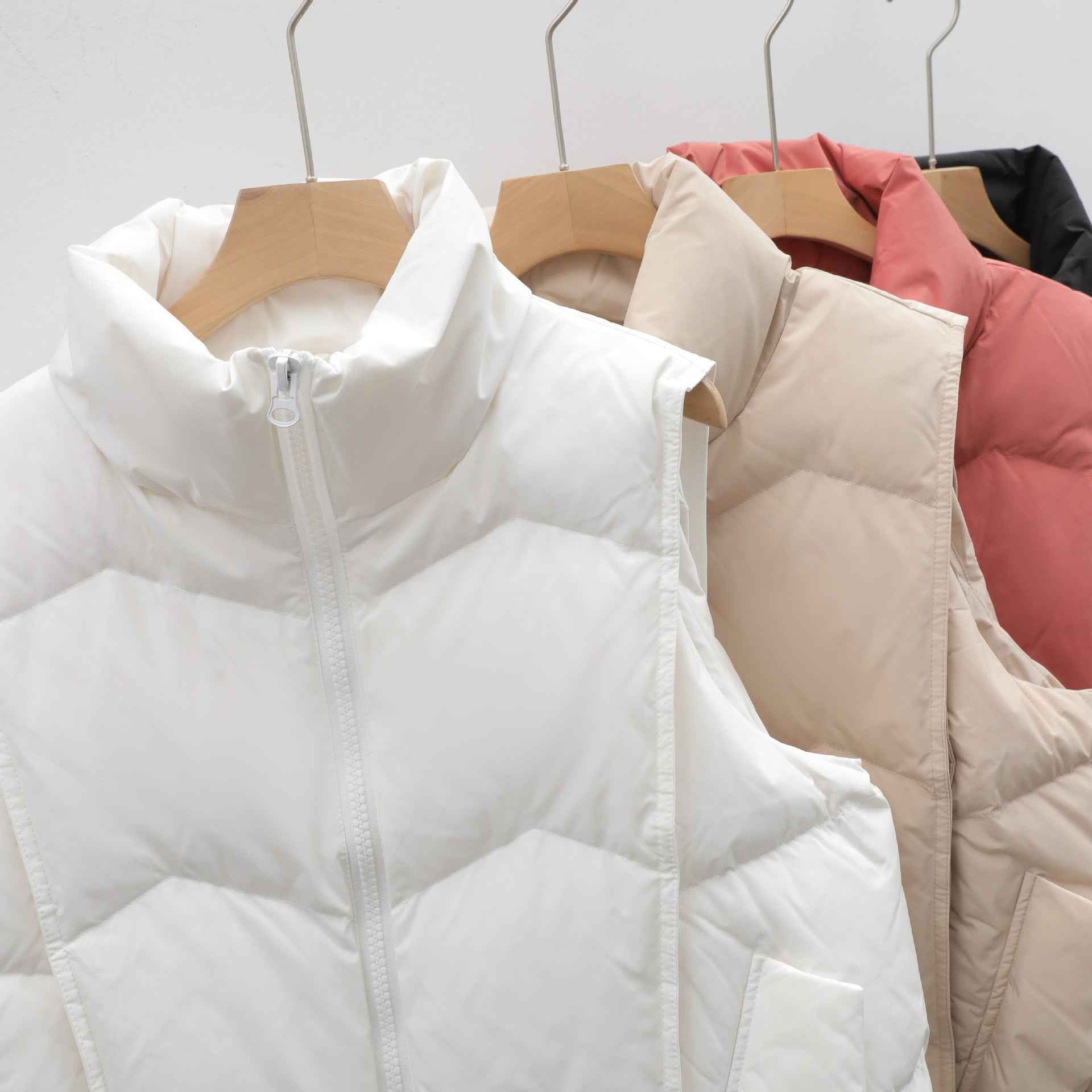 Women's Vest Solid Color Simple Down Jacket Loose Short Style