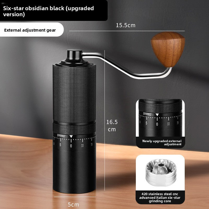 Premium Manual Coffee Bean Grinder - Adjustable Hand-Crank