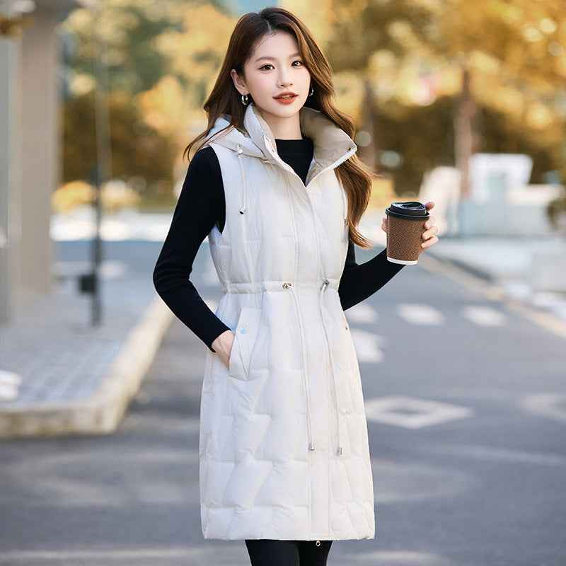 Loose Hat Warm Down Cotton Vest Women