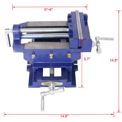 Cross Slide Vise, Drill Press Vise 6inch,drill Press Metal Milling 2 Way X-Y ,benchtop Wood Working Clamp Machine