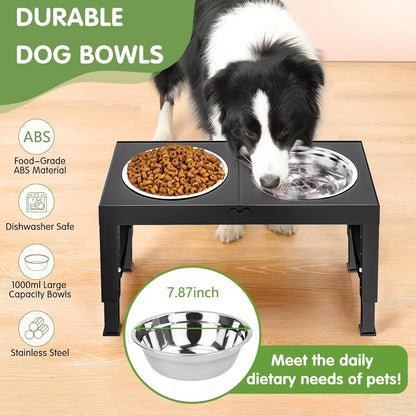 Xia Z Fashion Pet Products Black Dog Bowl Holder - DropOnline.co