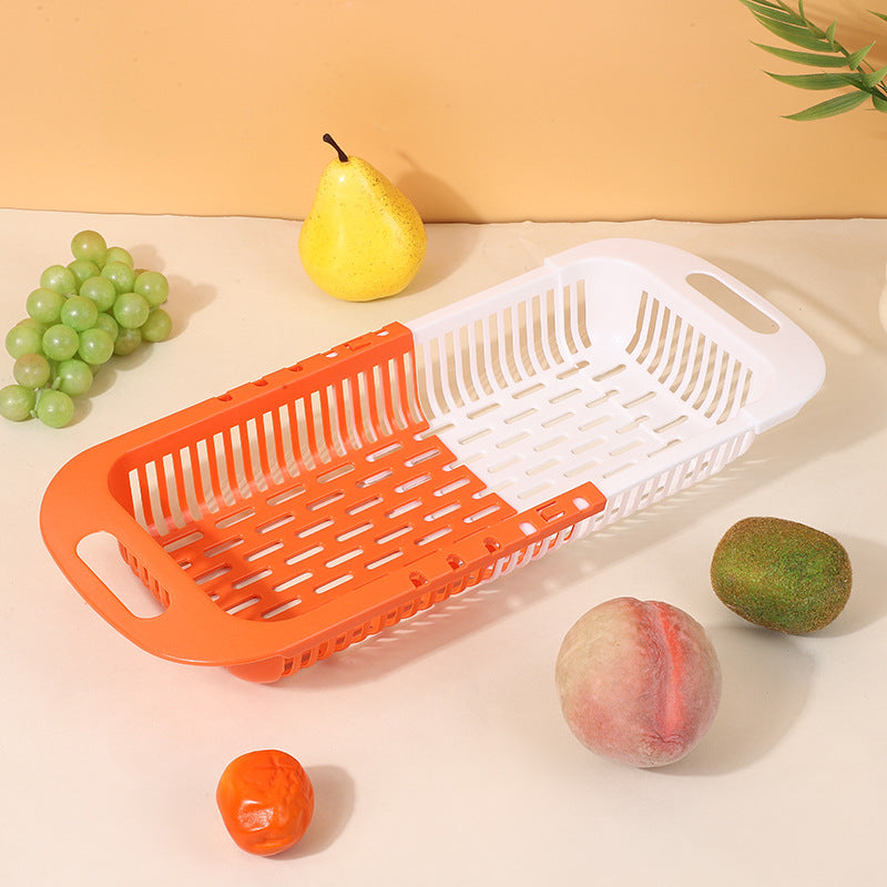 Retractable Kitchen Draining Basket - Expandable Sink Storage Rack