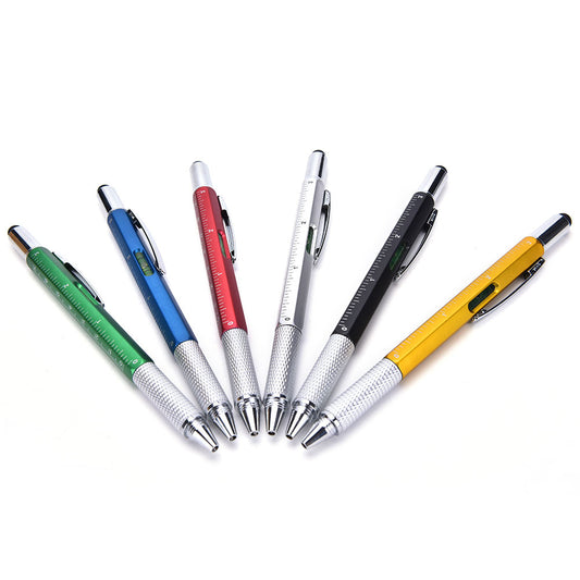 6-in-1 Multifunctional Stylus Pen - Touch Screen Pen with Ruler, Screwdriver & Spirit Level
