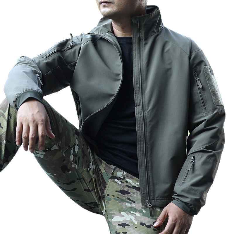 Outdoor Tactical Softshell Jacket Men's Stand Collar Jacket