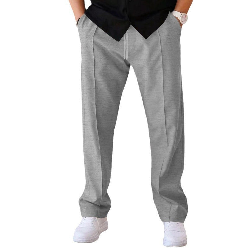 Men's Loose Straight-Leg Sport Trousers - Casual Athletic Pants