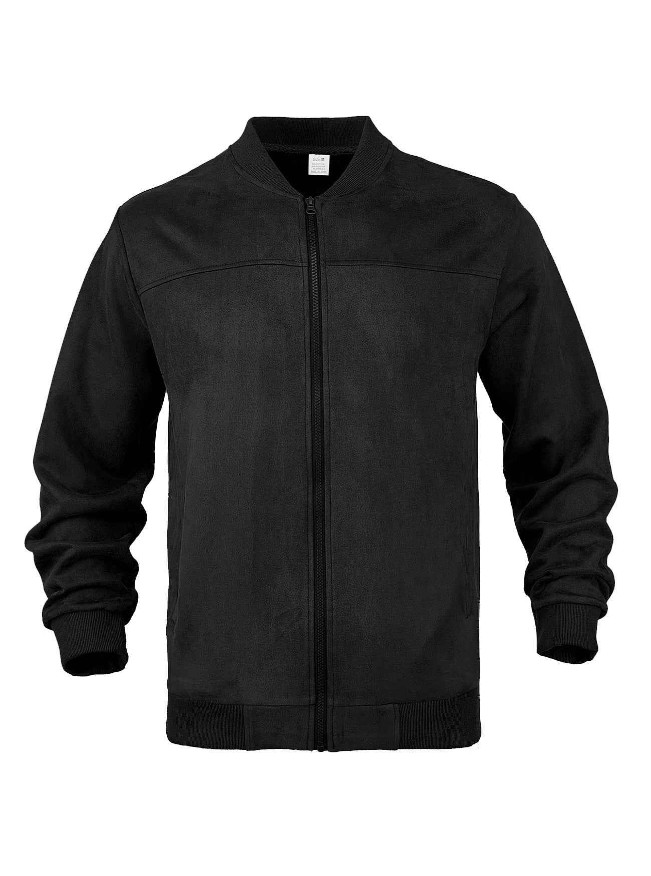 Men's Solid Color Minimalism Casual Suede Zip Jacket