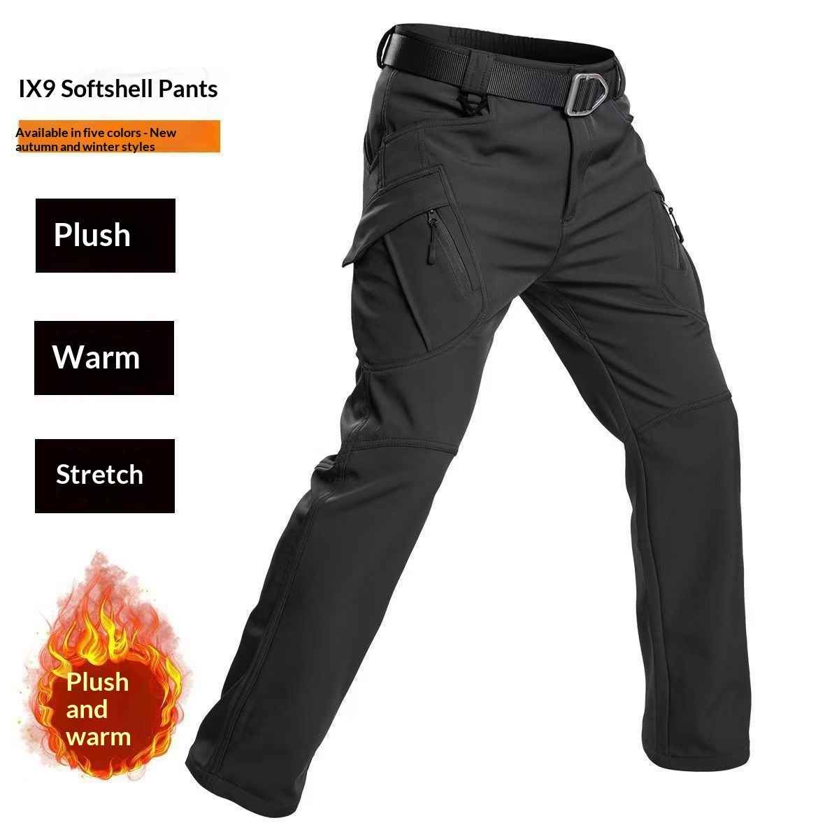 Outdoor Tactical Fleece Warm X9 Men's Fleece-Lined Casual Pants