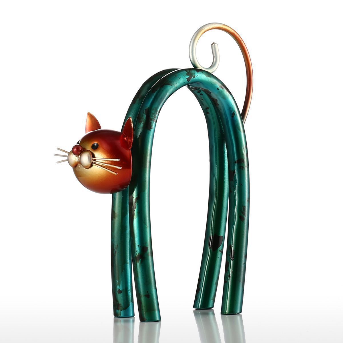 Premium Spring Kitten Creative Home Decoration - Woven Iron Art Ornament