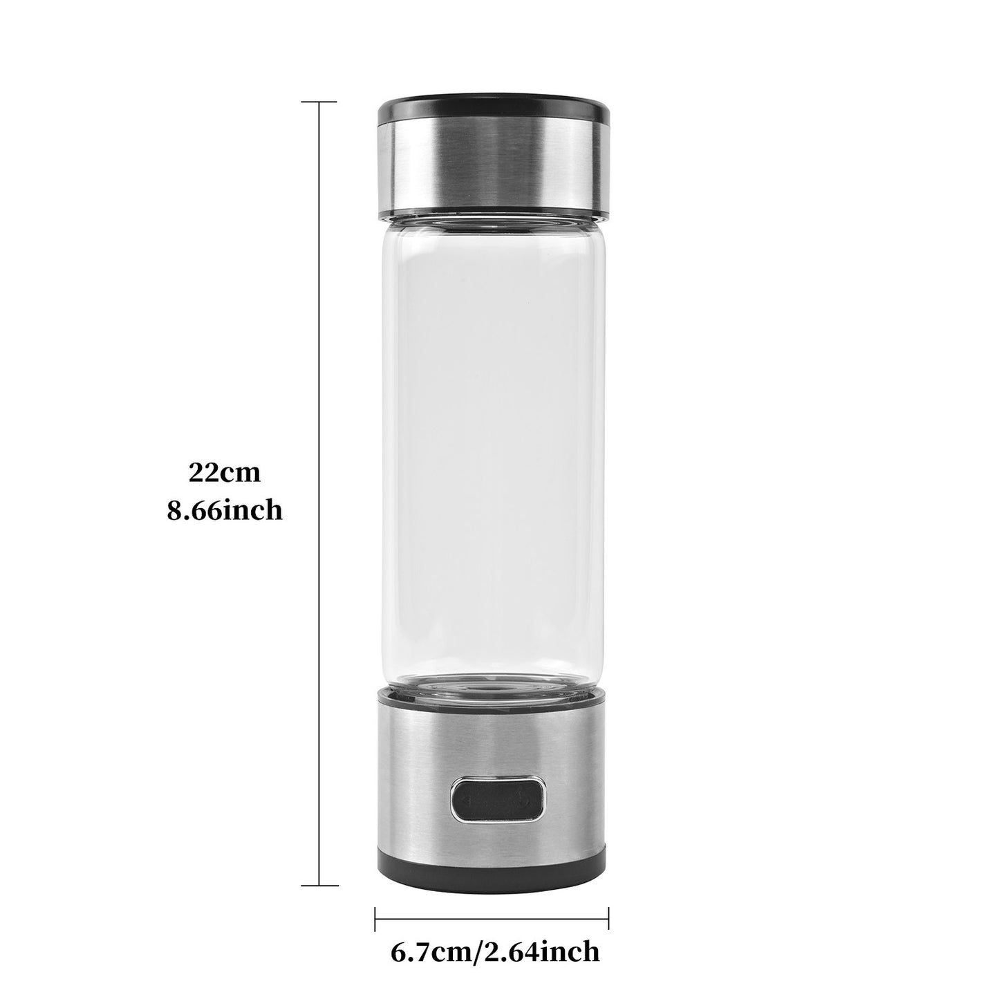 Portable Hydrogen Water Cup 420ml - Electrolytic Health Water Generator