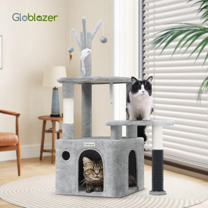 44 Inch Cat Climbing Frame Light Gray - DropOnline.co