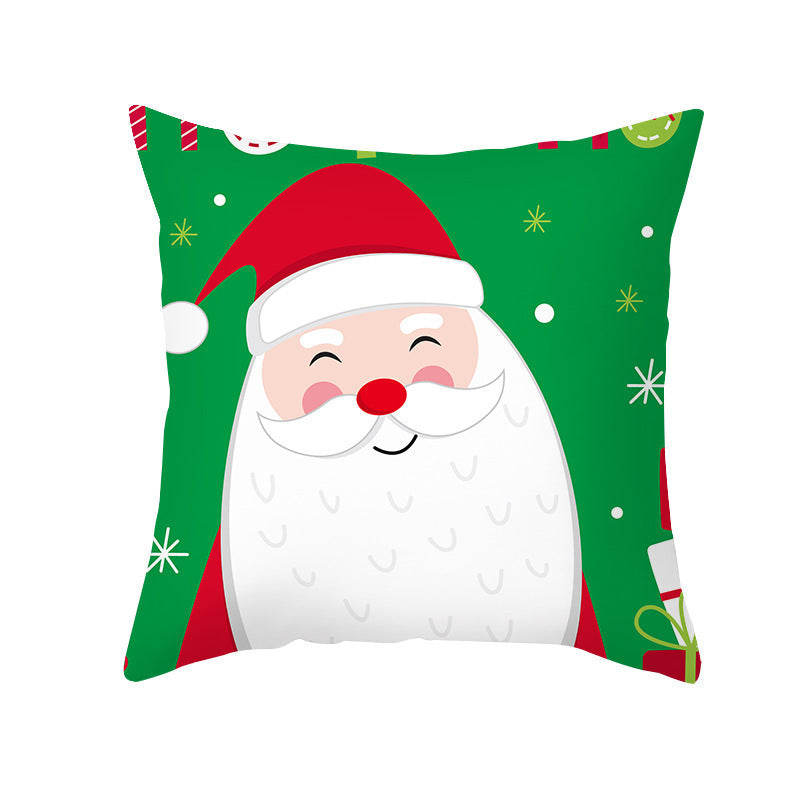 Cartoon Letter Printed French Velvet Cushion Cover