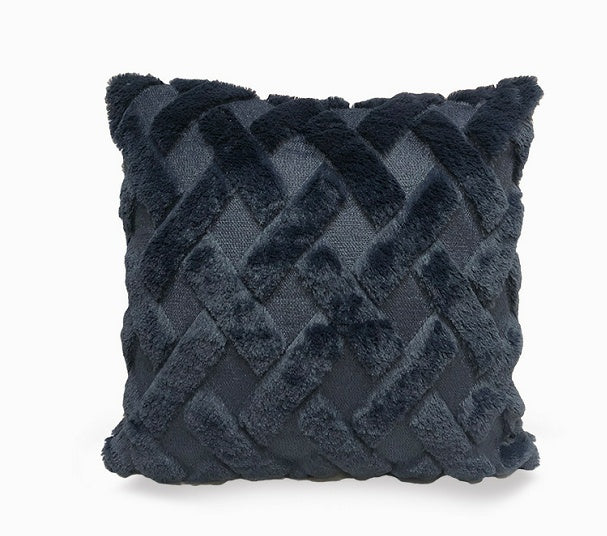 Plush Solid Color Sofa Pillowcase Living Room Cushion