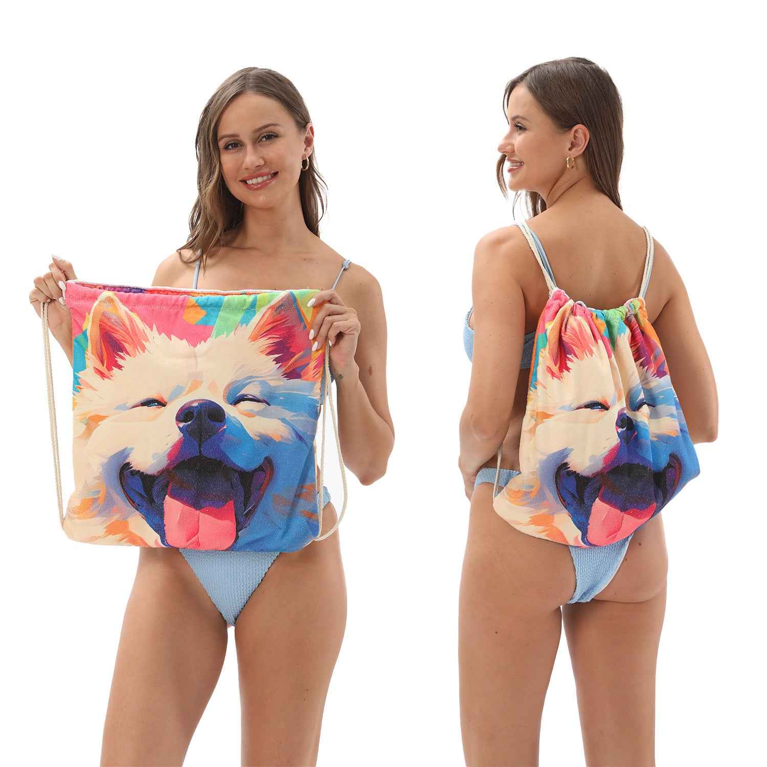 One-piece Beach Towel Versatile Bag Storage