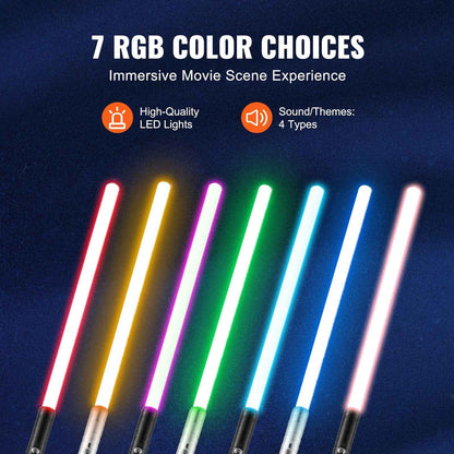 Light Sword 2 Pack 7 RGB Colors Rechargeable Light Up Sword