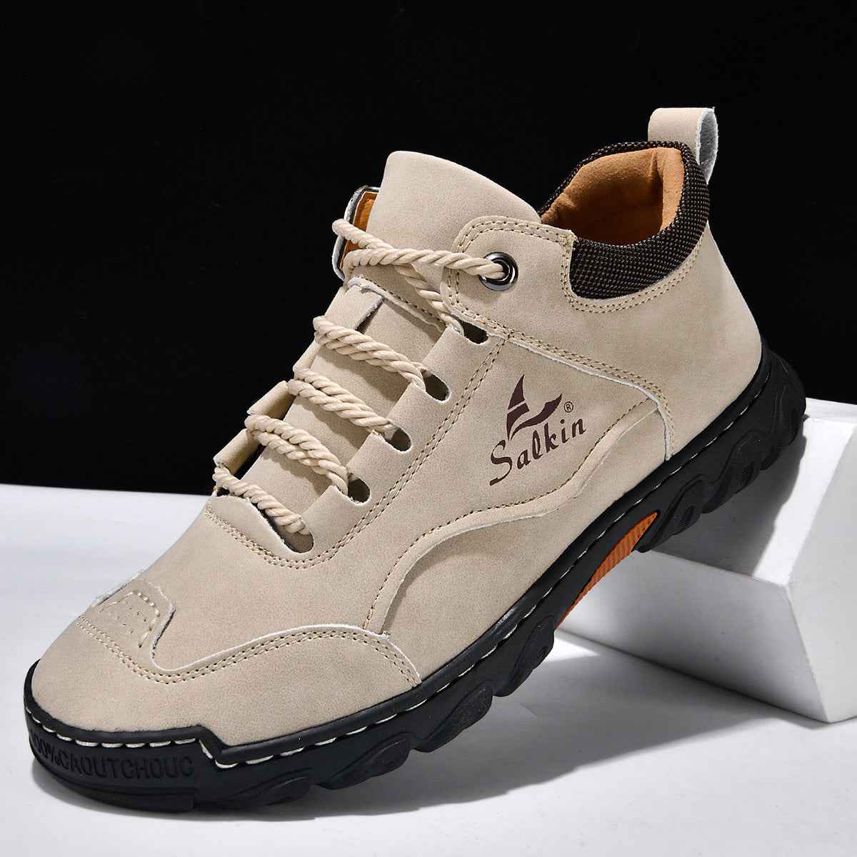 Comfortable Flat Lace-up Casual Shoes For Hiking