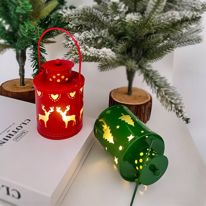 Christmas LED Candle Lantern - Nordic Style Electronic Wind Light Holiday Decoration
