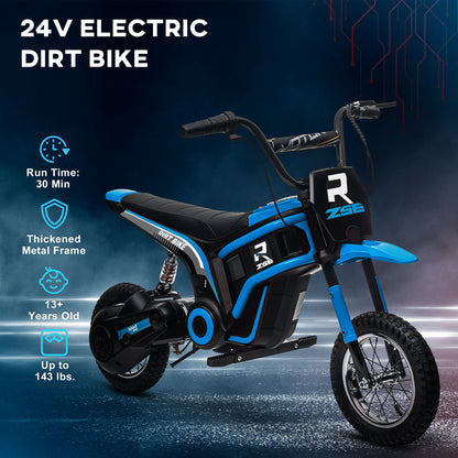 24V 350W Electric Dirt Bike Up to 15 MPH w/ Twist Grip Throttle