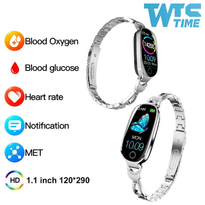 Smart Watch - Fitness Tracker And Menstrual Cycle Tracking, Heart Rate&Blood Pressure Monitoring, Sleep Tracking, Step Counter, Waterproof Smart Watch Compatible With IPhone&Android Phones - DropOnline.co