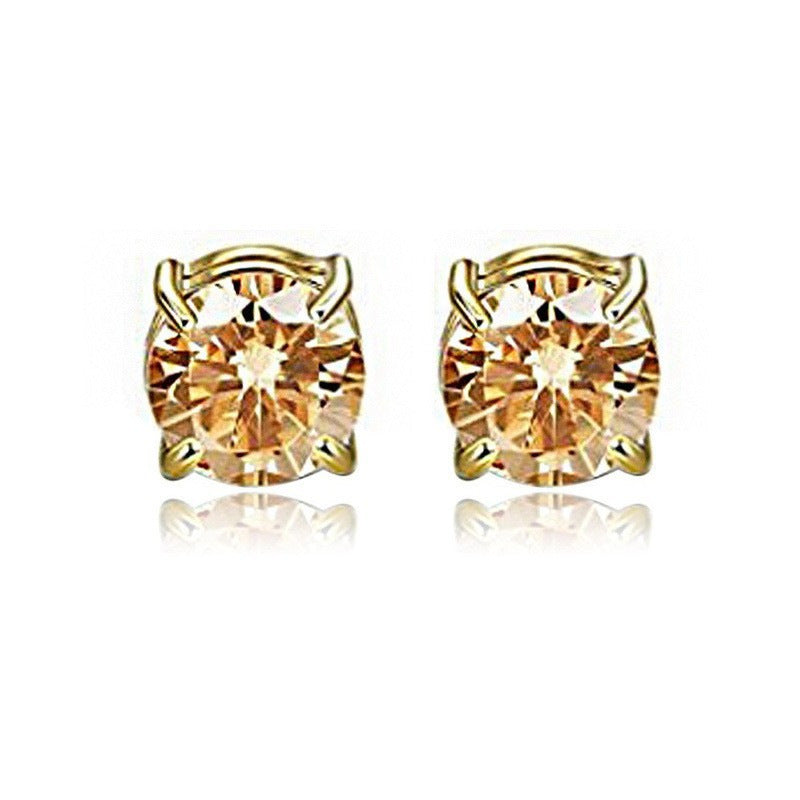Unisex Stud Earrings - 6mm Minimalist Round Earrings for Men & Women