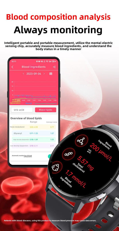 1.41-inch Health Smartwatch Fitness Tracker And Heart Rate-blood Oxygen-blood Pressure-sleep Monitor - DropOnline.co