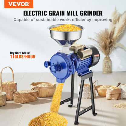 3000W Electric Grain Grinder Corn Wheat Flour Cereal Mill Dry Grinder