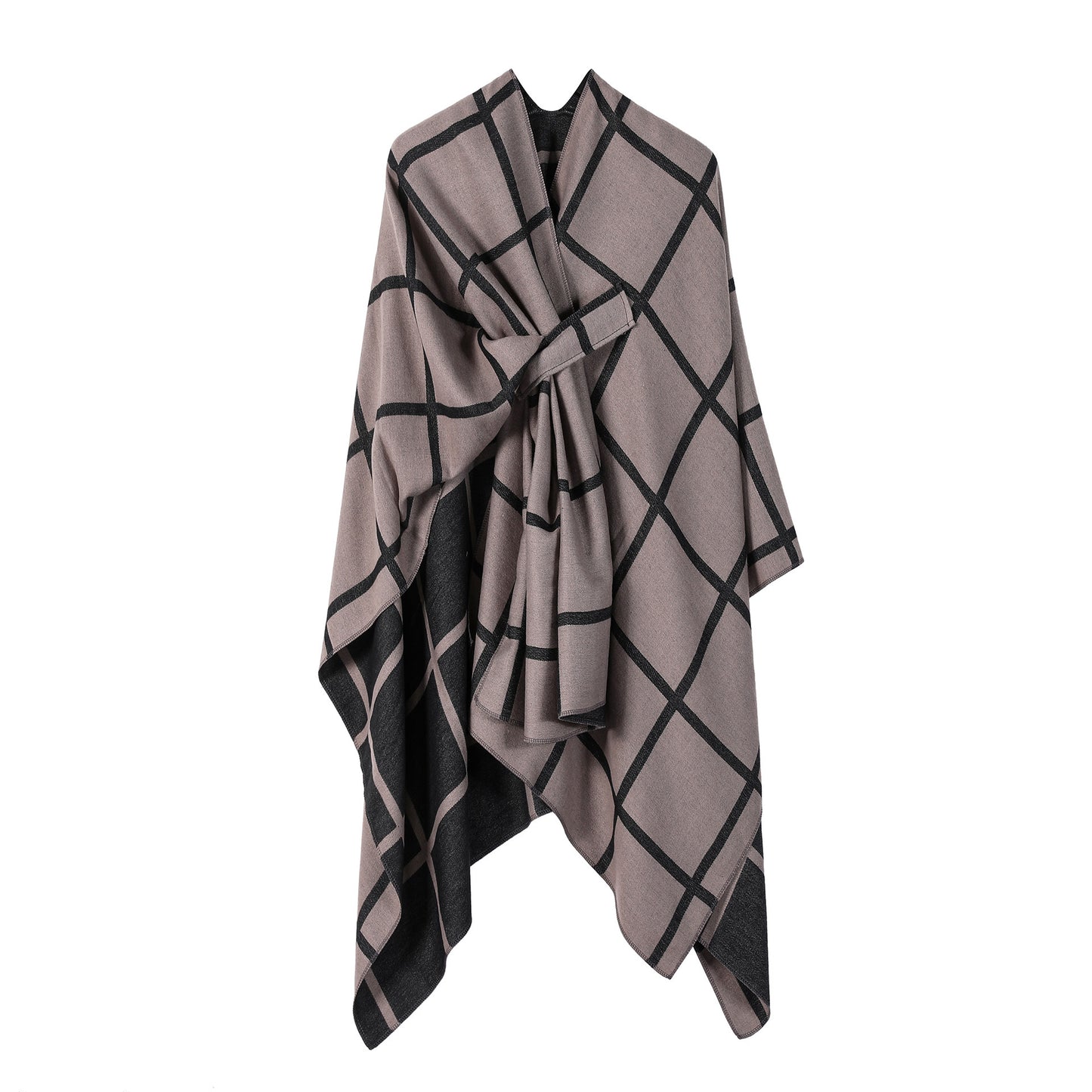 Women's Fashion Gingham Check Warm Scarf - Classic Plaid Winter Wrap