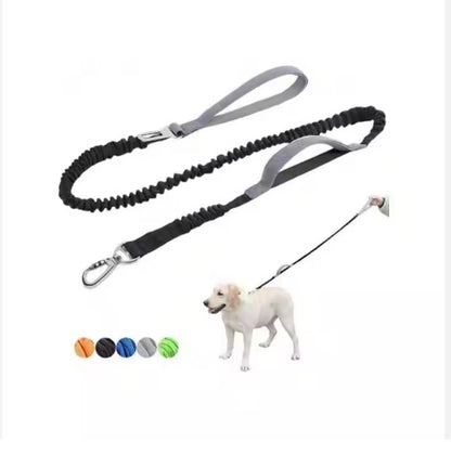 YT Pet Dog Explosion Proof Impact Leash, Heavy Duty Dog Leash With Padded Double Handle Car Seat Belts, 4-6 Feet Long - DropOnline.co