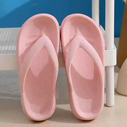 Clip Toe Shoes Eva Non-Slip Slippers Soft Sole Flip Flops Women Thick Bottom Bathroom Slides Summer - DropOnline.co