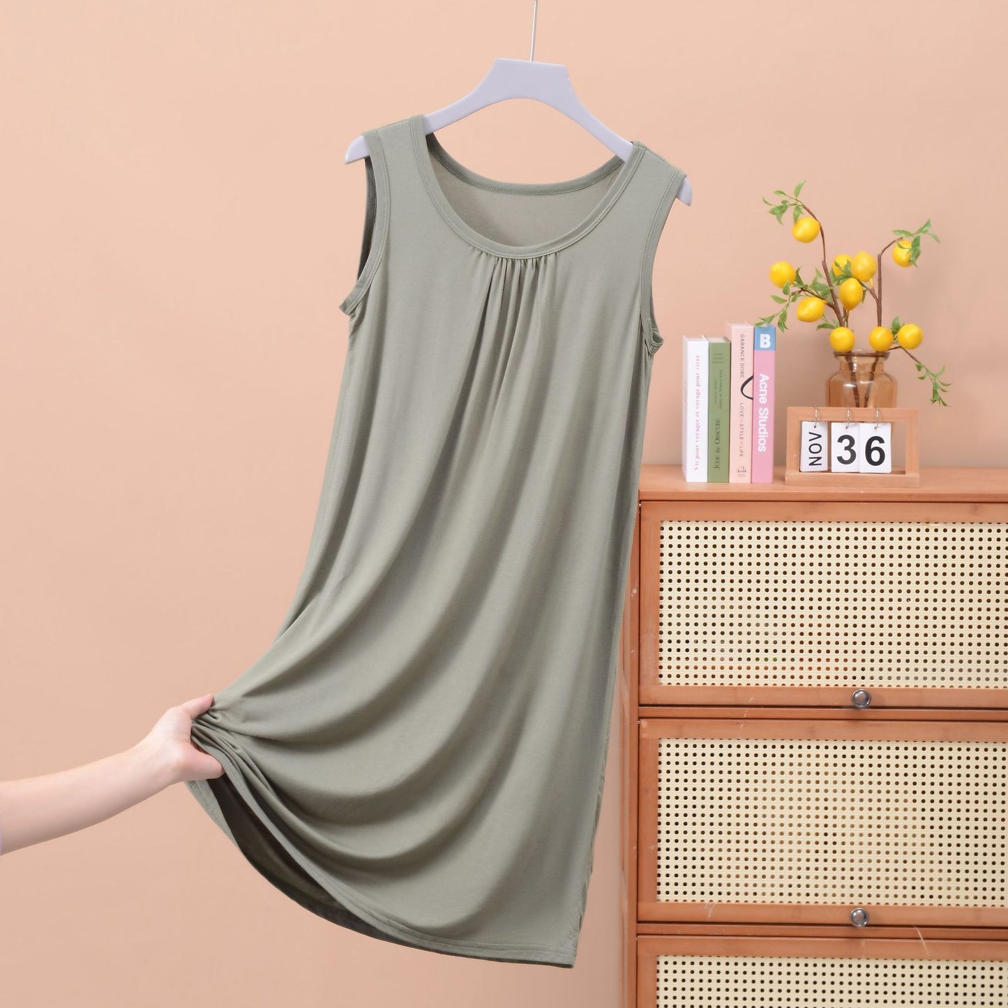 Plus Size Round Neck Ruffled Sleeveless Maxi Dress - Comfortable Casual Style