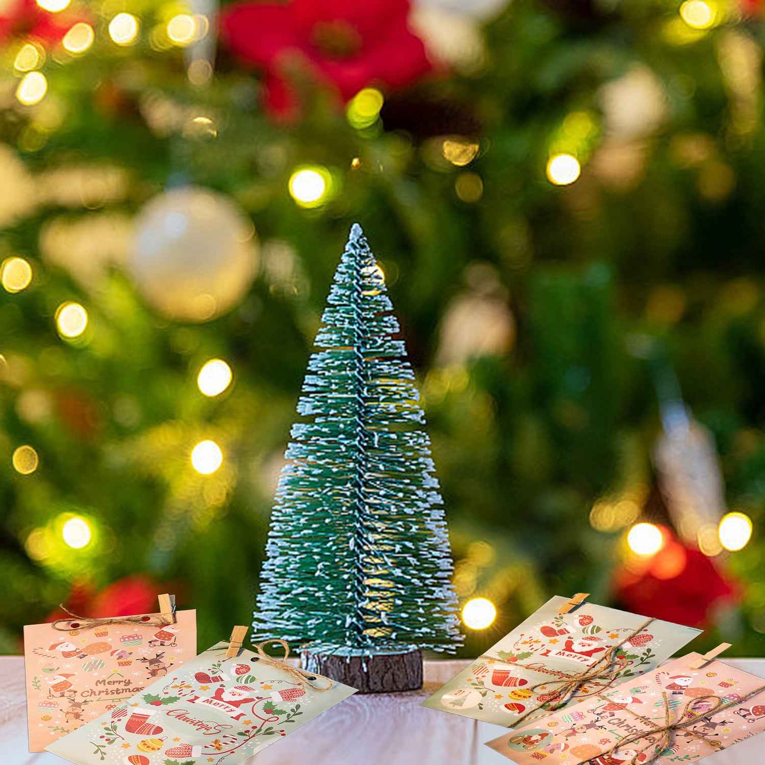 48 Pack Christmas Advent Calendar Bags Kit - Envelope Shape with Numbers Stickers - DropOnline.co