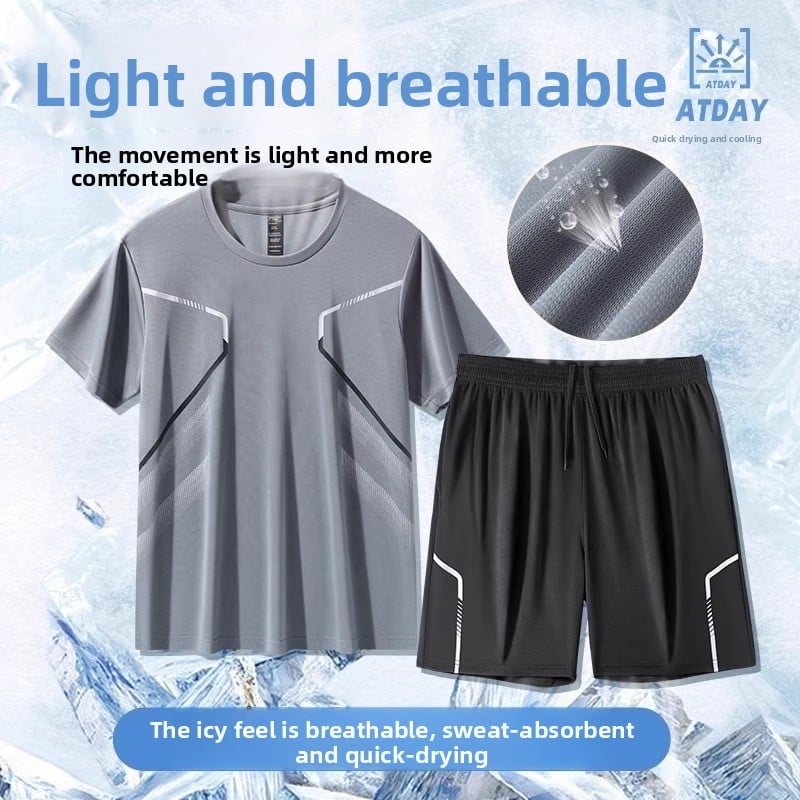 Men's Summer Quick-Drying Sports Outfit Set - Complete Athletic Wear