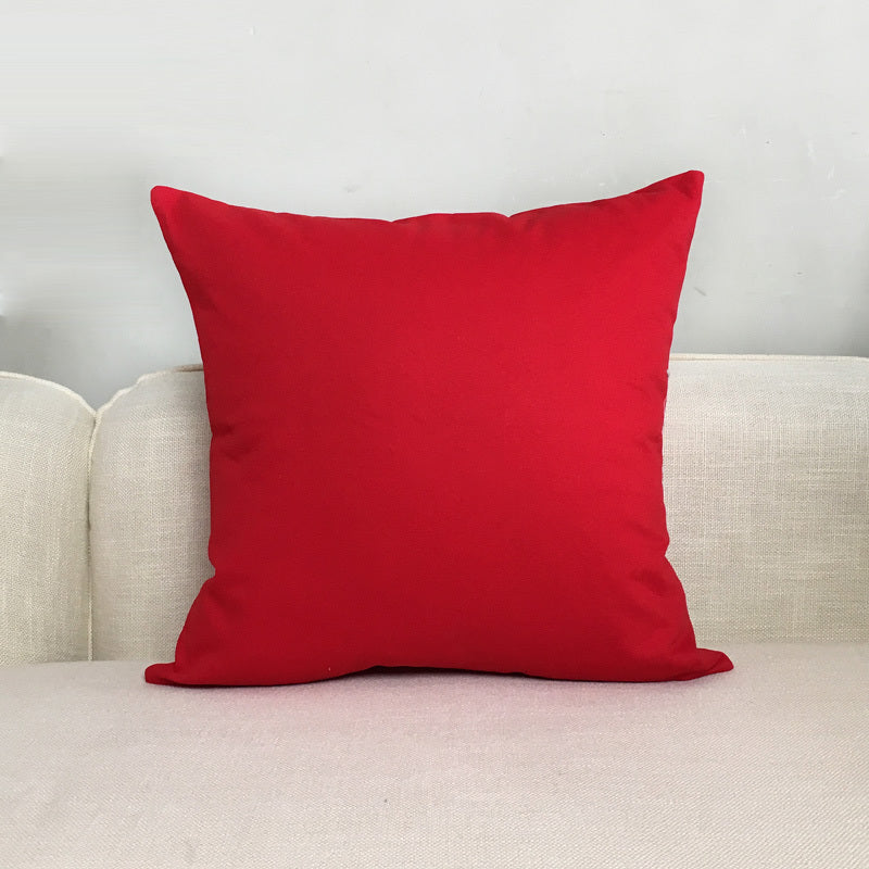 Solid Color Cushion Sofa Pillow White Blue Gray Coffee Color Purple Red Cushion Cover Waist Pillow