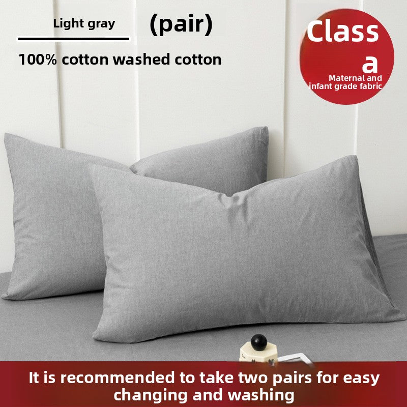 Pure Cotton Pillowcase - Premium Natural Fiber Pillow Cover