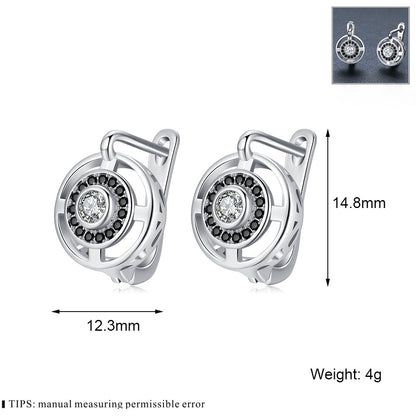 Luxury Shining Over Earrings Studded With Zircon Women's Copper - DropOnline.co