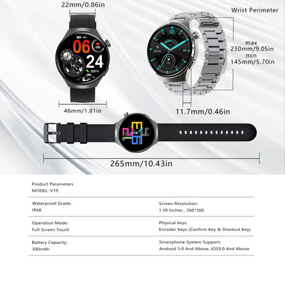 SENBONO V19 Business Men Smart Watch Answer Call Heart Rate Water Proof Sports Fitness Smartwatch Men - DropOnline.co