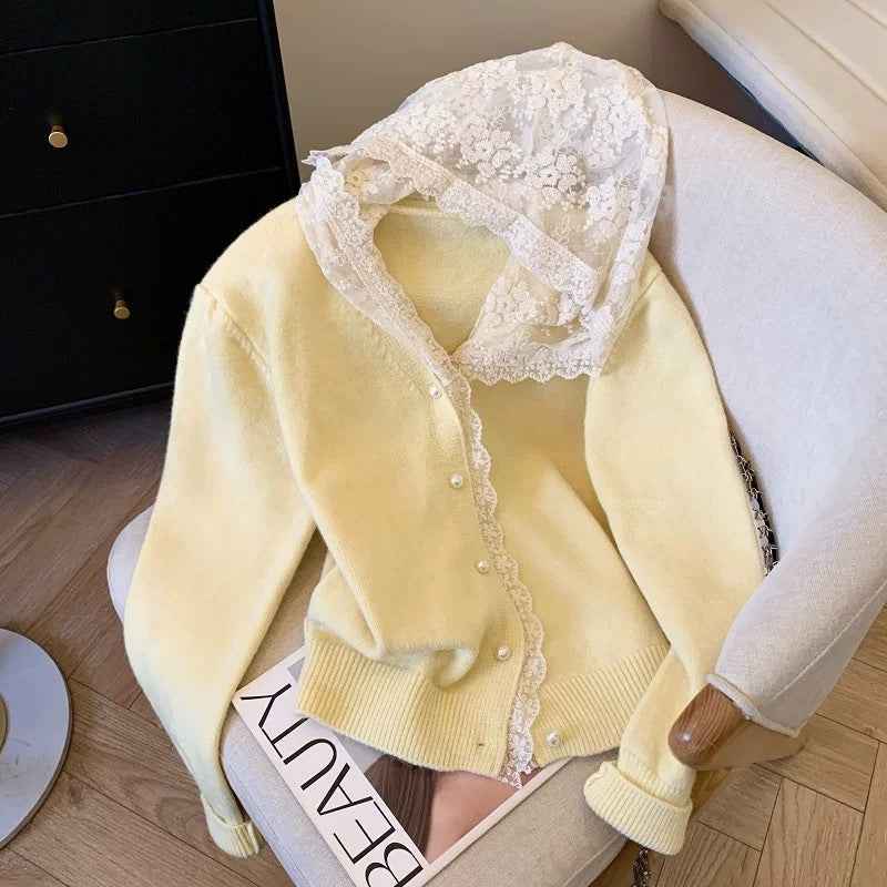 Lazy Chic Sweater Coat Loose French Top