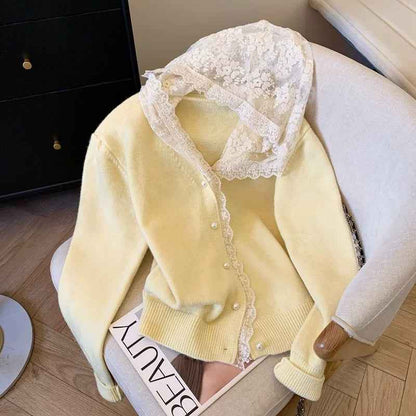 Lazy Chic Sweater Coat Loose French Top