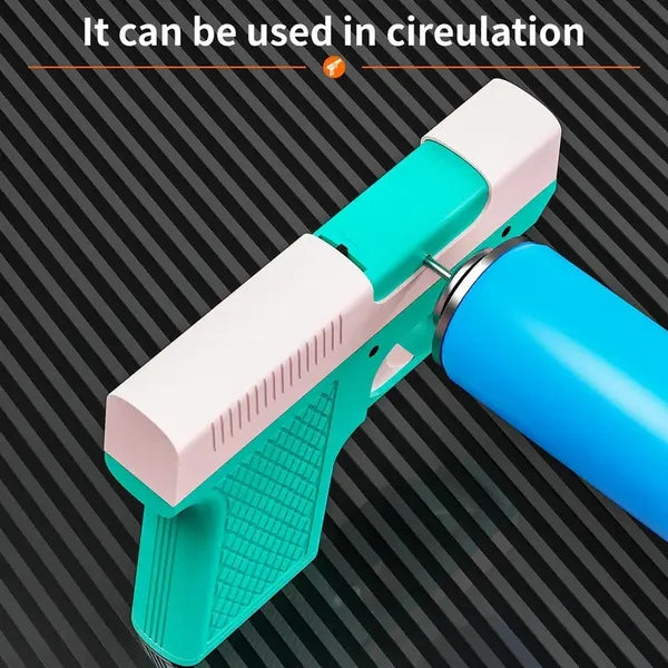 Windproof Adjustable Flame Lighter - Portable Liquid Gas Filling Igniter, Zinc Alloy Shell, Light Green And Pink Handle, Suitable For Camping, Barbecue And Baking (no Battery Required)