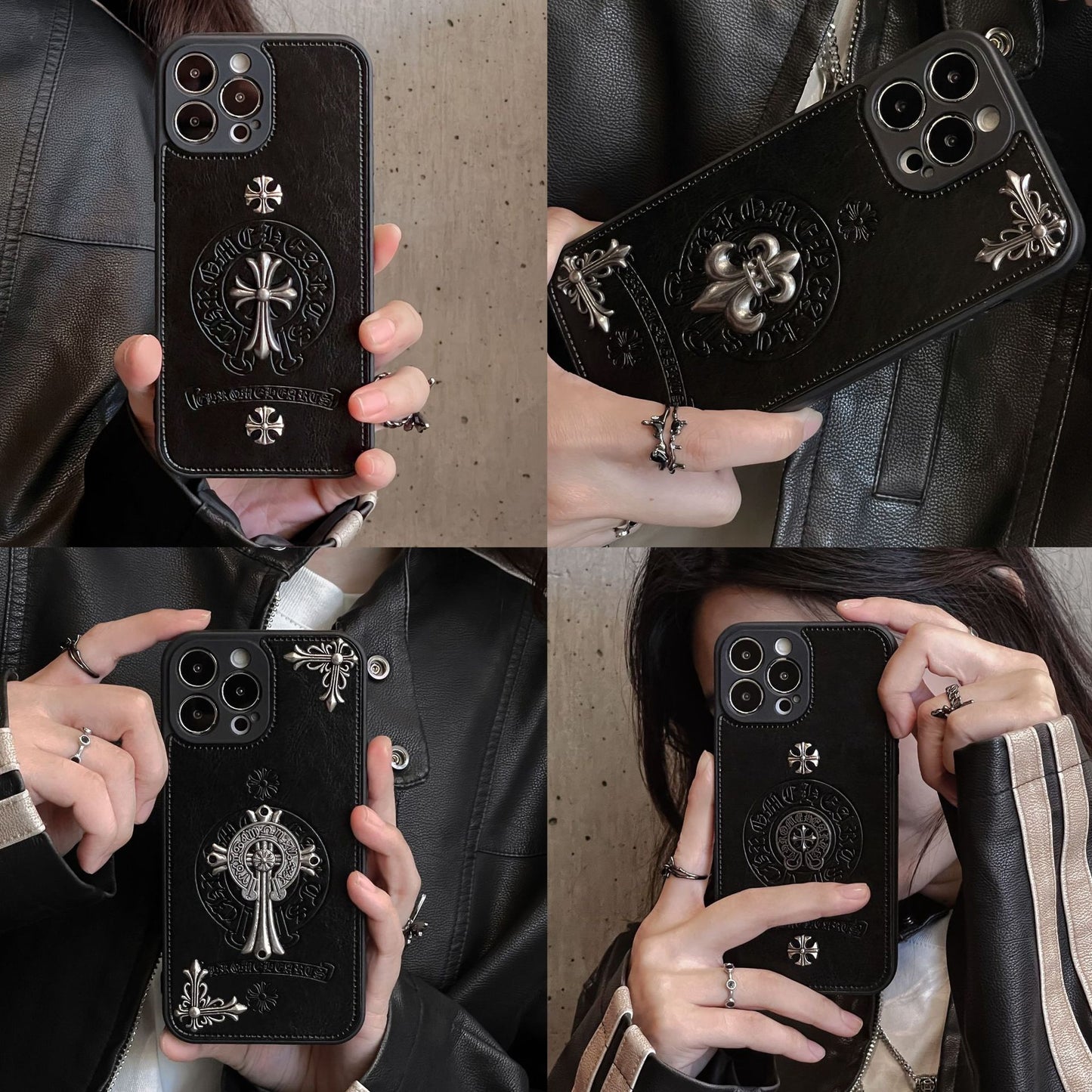Cross Pattern iPhone Case - Minimalist Geometric Design