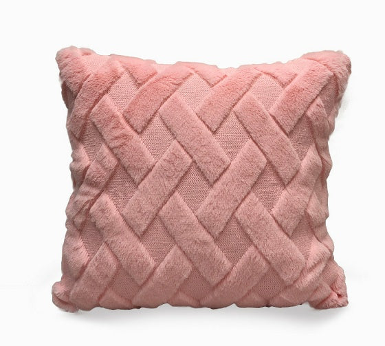 Plush Solid Color Sofa Pillowcase Living Room Cushion