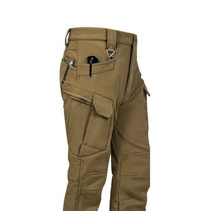 Outdoor Technical Trousers Men's Soft Shell Tactical Pants Fleece Warm Leisure