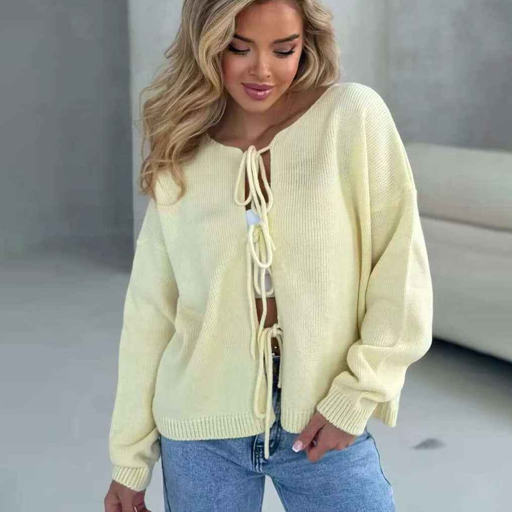 Loose Round-neck Long-sleeved Women's Sweater
