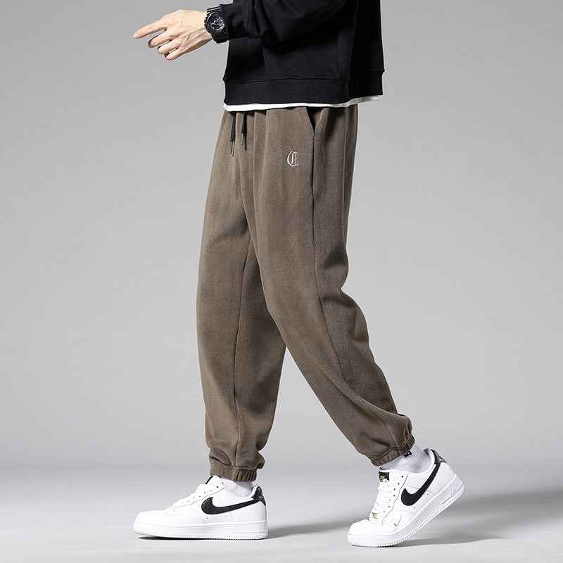 Loose Fleece-lined Thick Sweatpants Casual Pants For Men