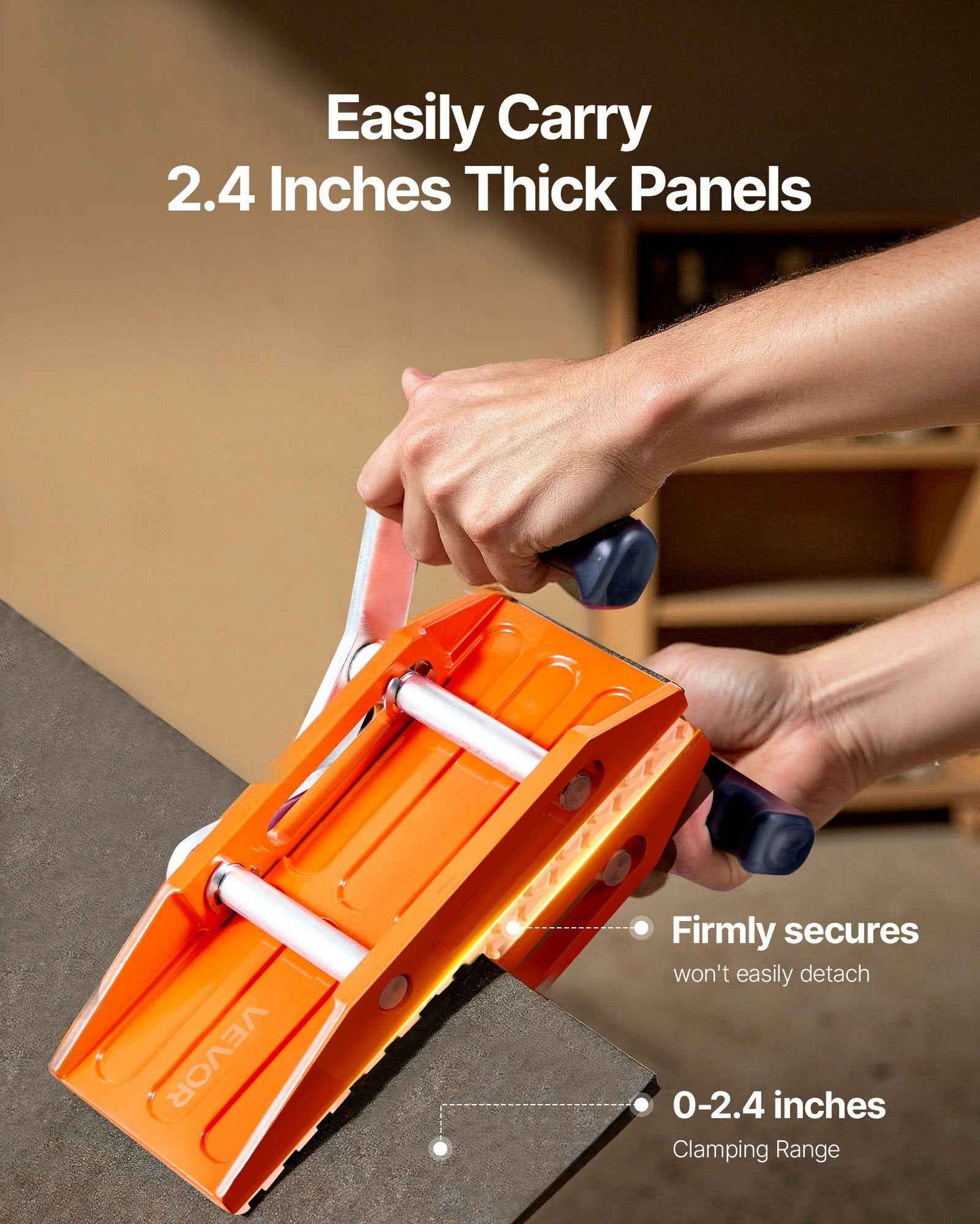 Double Handed Stone Carrying Clamps 660 Lbs Granite Panel Carriers