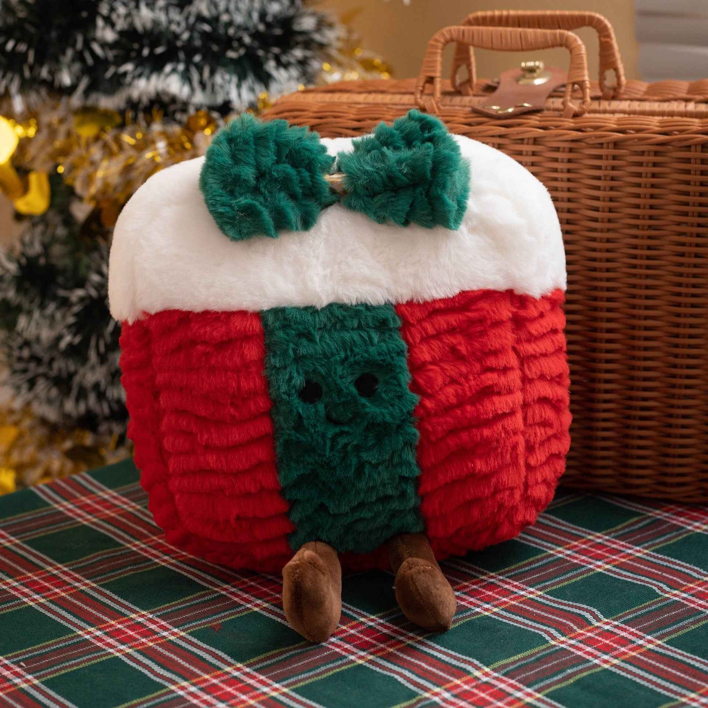Plush Pillow Christmas Tree Decorative Gift Doll - Holiday Cushion
