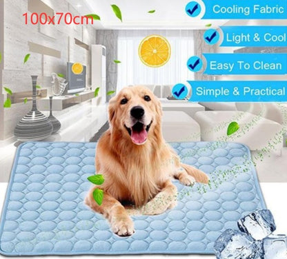 Pet Dog Cat Ice Silk Cold Nest Pad For Cooling In Summer - DropOnline.co