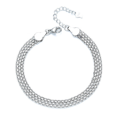 Multi-layer Lace Woven Round Beads Chain Bracelet - DropOnline.co